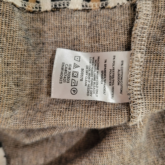 LOFT Cheetah Print Sweater Top Puffy Short Sleeves xs - Picture 6 of 6